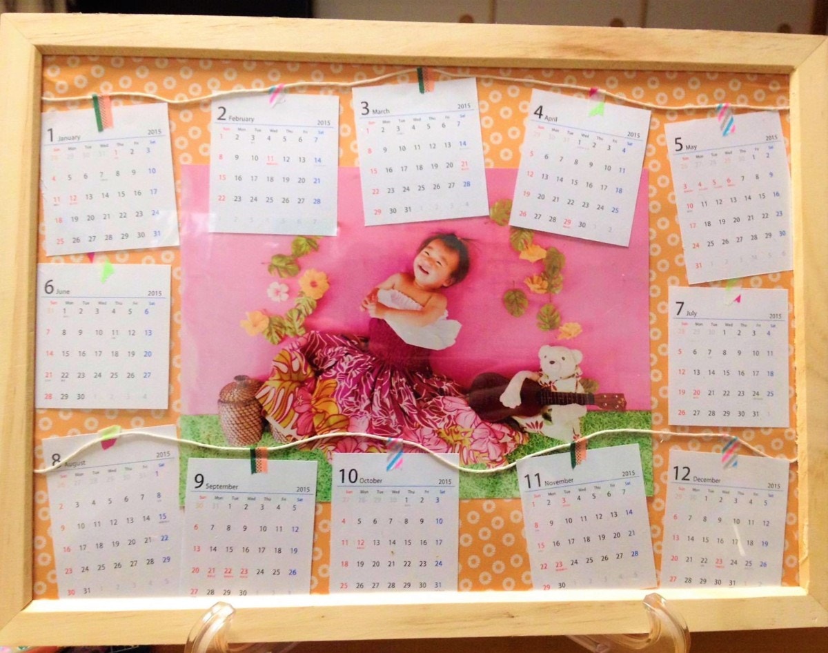 100均の材料でお手軽に 子供の写真で手作りカレンダー ママリ