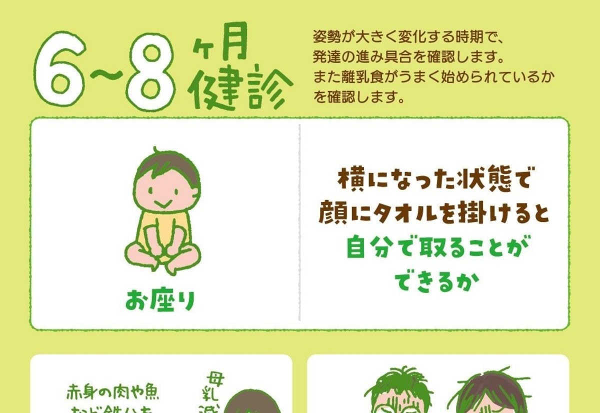 生後6 8か月の健診項目を家庭でチェック 気がかりの受診目安も紹介 ママリ