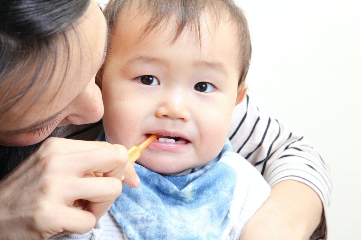 赤ちゃんの歯磨きはいつから始める タイミングや方法 おすすめの歯磨き ママリ