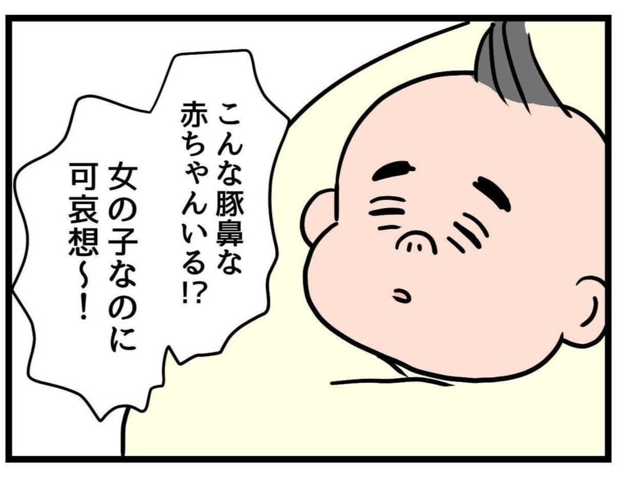 こんな豚鼻な赤ちゃんいる!?」どん底に落とされた言葉｜私の娘は可愛くない [ママリ]