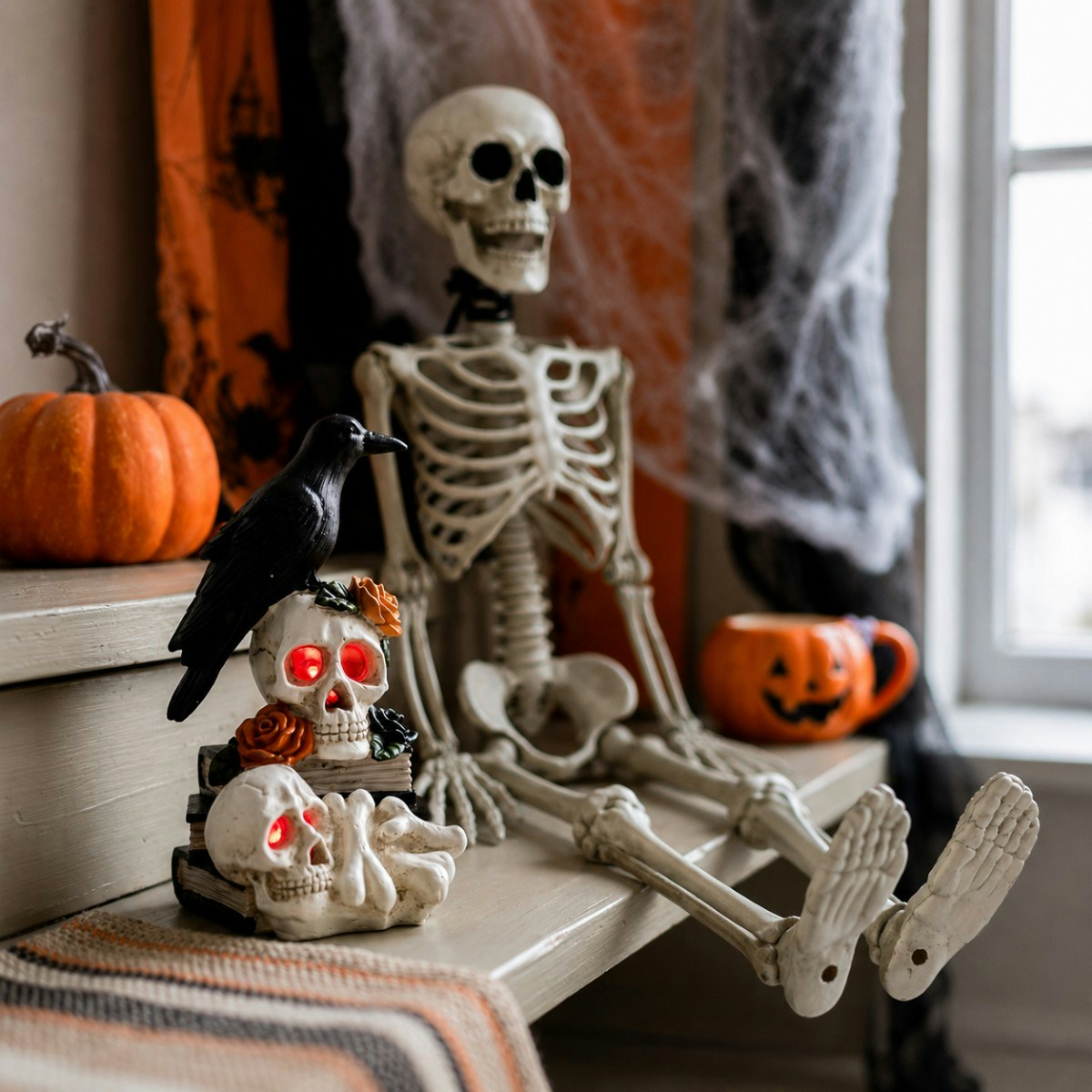 ダイカット  ハロウィン フライングタイガーのハロウィン商品 動く目のドアベルや煙が出る