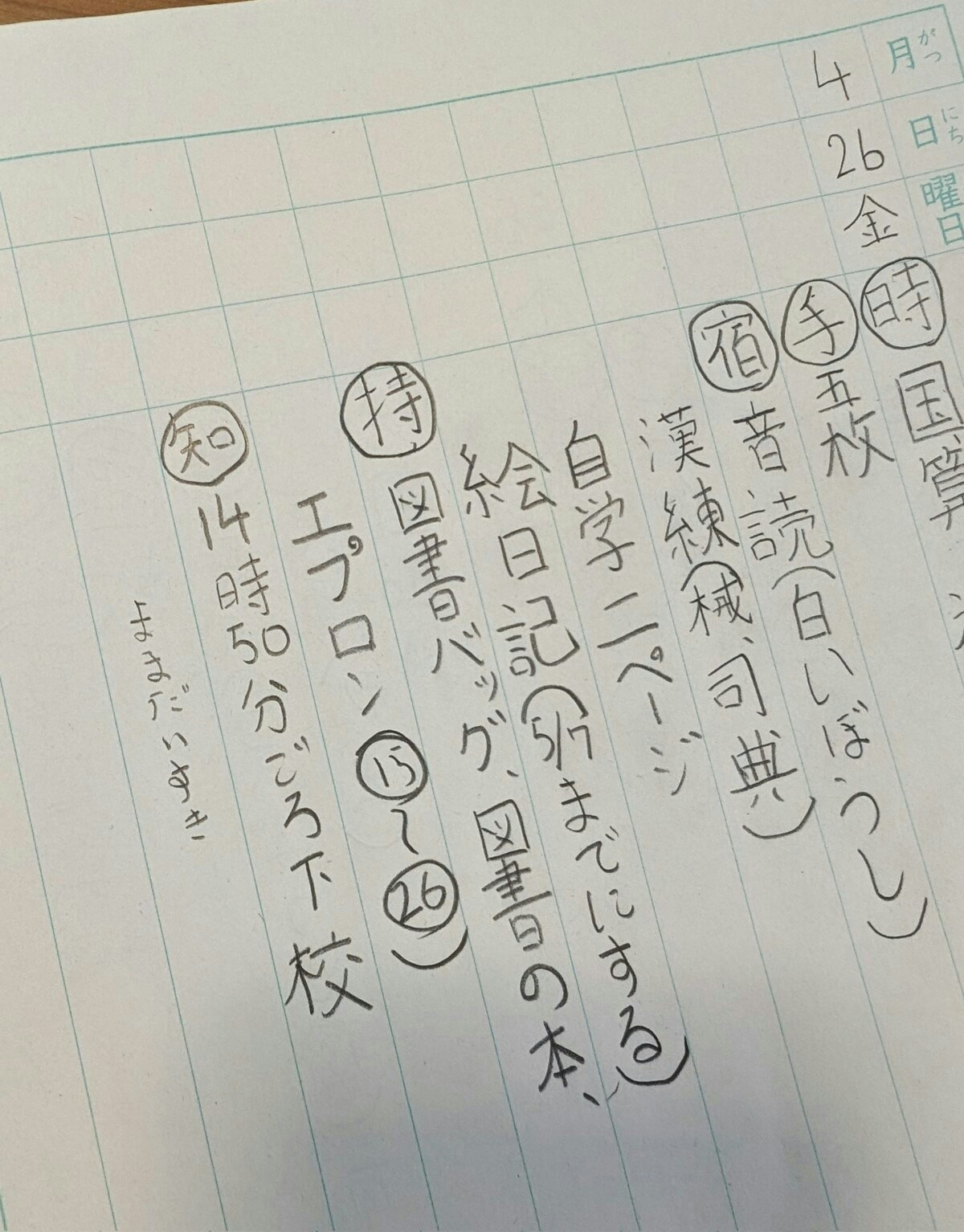 9歳の連絡帳に“こっそり書かれた秘密のメモ”が話題に6万いいね「かわい