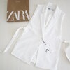 【ZARA】お店で見つけて大興奮！高級感のある真っ白なサイドスリット入りジレ