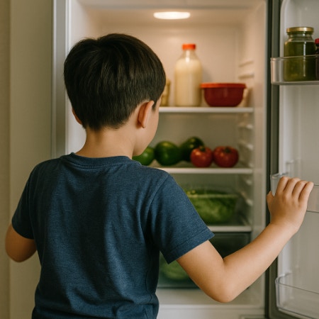 小1の近所の子が勝手に冷蔵庫を開ける…「なんか食べる物ちょーだーい」にモヤモヤ