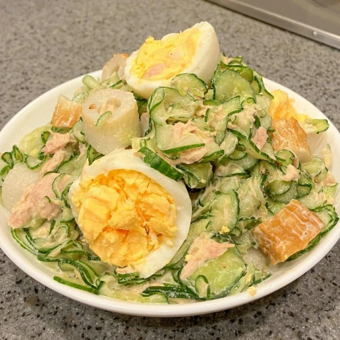 和えるだけでこの満足感!! きゅうりとちくわで作る「旨みたっぷりボリュームサラダ」に6100いいね