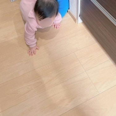 料理してたら、ペタペタ音が聞こえてきて…母の投稿に1.4万いいね「幸せすぎる光景」「かわいい」