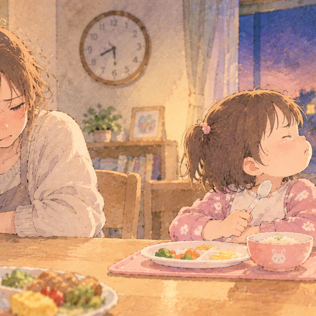 ご飯に1時間超、怒鳴ってしまった。年少娘の食事にブチギレて自己嫌悪に陥るママの叫び