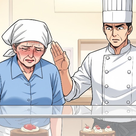 「ウソはダメ」ケーキ屋に君臨したお局が赤面→客の子どもからまさかの指摘｜お局さん、今は令和です
