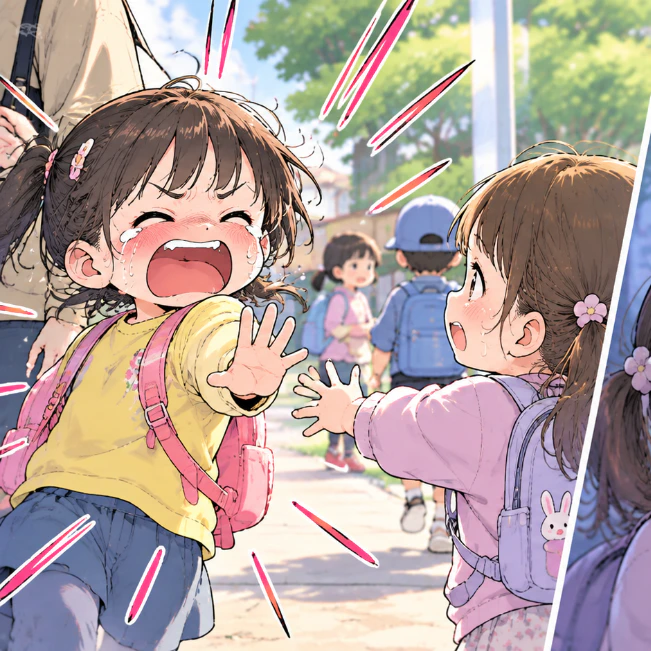 「◯◯ちゃんと帰りたくない！」手をはねのけられた娘の顔に涙…年中お迎え後の切ない拒絶