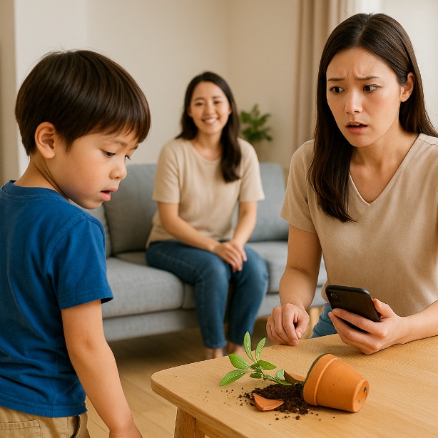 友人宅で「ガシャーン！」という音。わが子がが鉢植えを割り、親として顔面蒼白