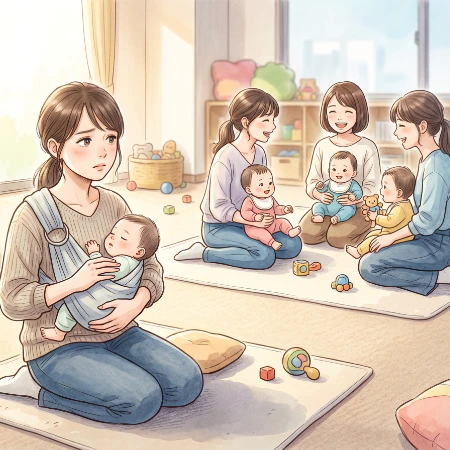 SNSで見つけた【ママ友の輪】にモヤッ…ママ友作りの迷路→初対面の輪に入れない焦りと結論