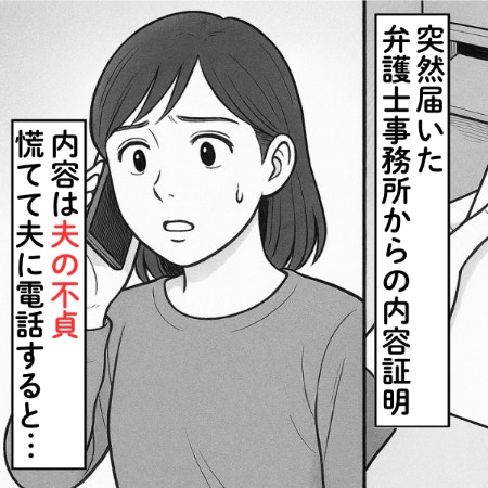 身に覚えのない“400万円”の慰謝料請求!?私の夫は白か黒か｜私の旦那は図太い狼男
