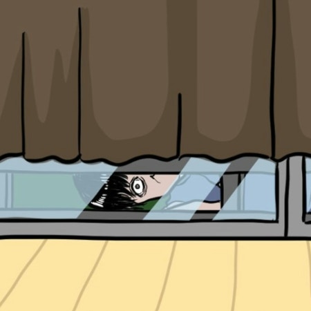 【恐怖】日曜の昼下がり、カーテンの隙間に感じた“違和感”に戦慄｜そこにいるのは