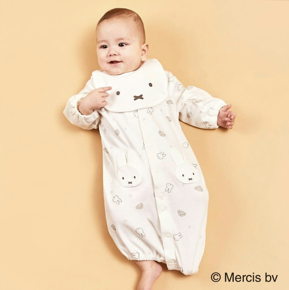 赤ちゃんの城 麻の葉 新生児 肌着 コンビ肌着 50〜60cm 2点セット 美品