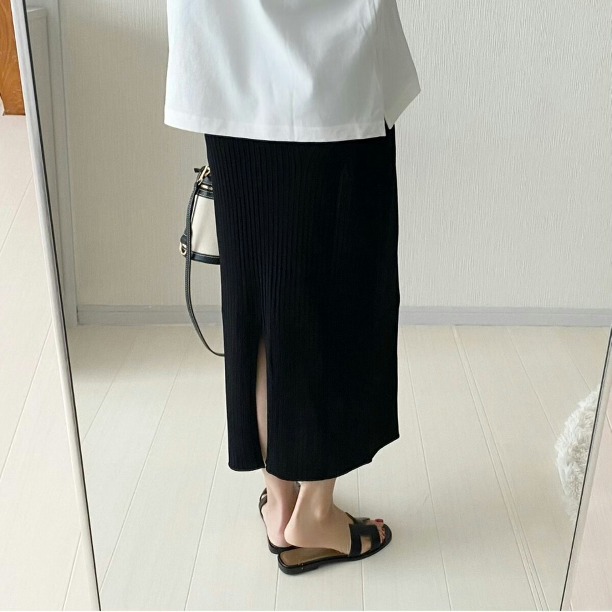 UNIQLO　Mame Kurogouchi　3Dリブバックスリットスカート