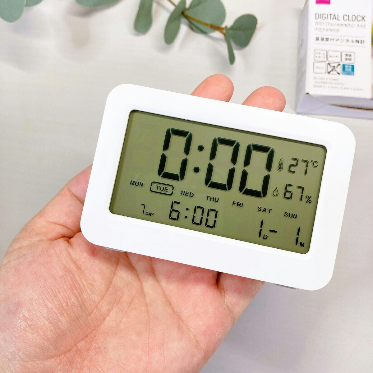 温湿度付きデジタル時計