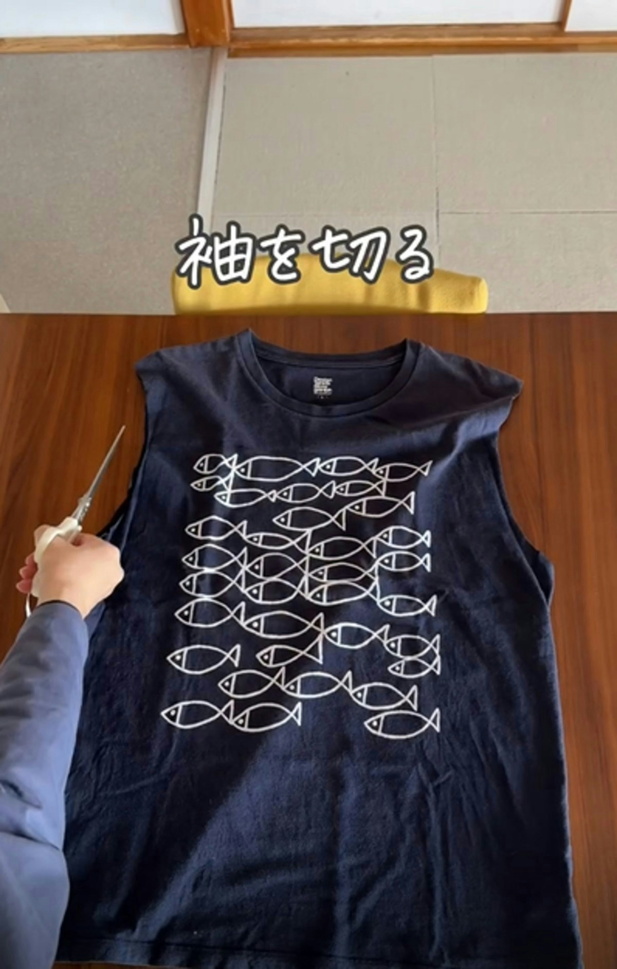 安い tシャツでベビーのおくるみを作りたい