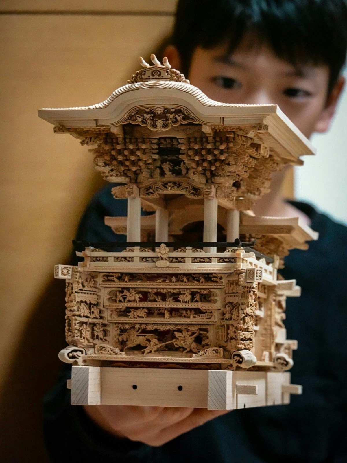 小6息子作・ミニだんじりに10万いいね「なんだなんだ！」「これは