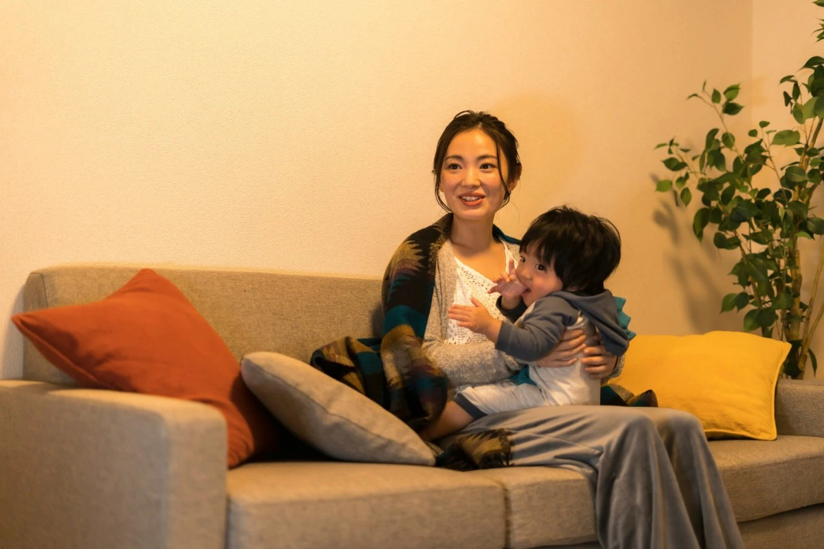 母　育児　寝かしつけ