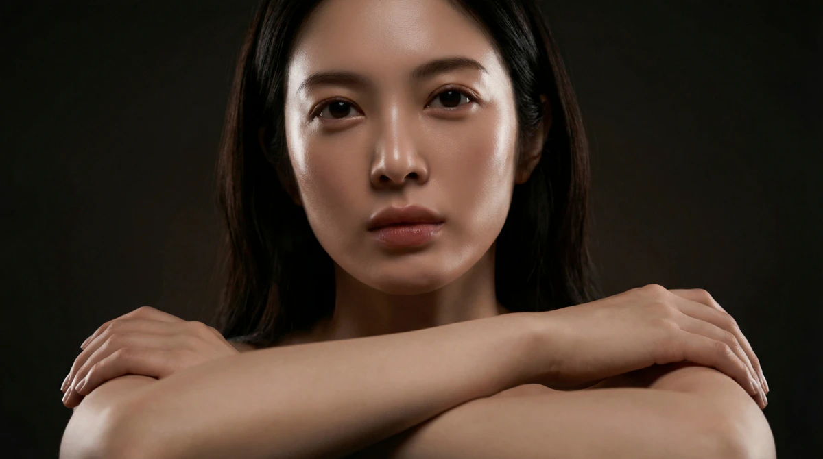 女　日本人　暗い　目