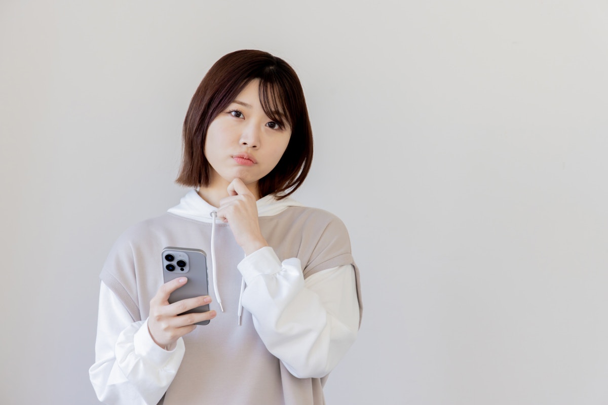 スマホ 悩み　写真