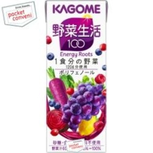 カゴメ野菜生活100エナジールーツ 200ml 紙パック 24本入