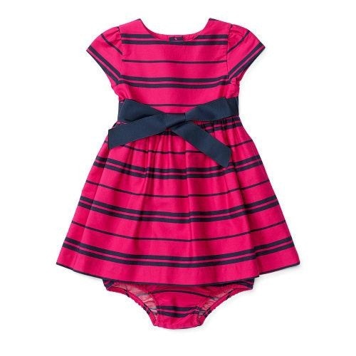 Polo Ralph Lauren Baby Girl Striped Sateen Dress