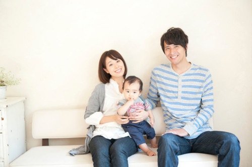 家族 笑顔 日本人