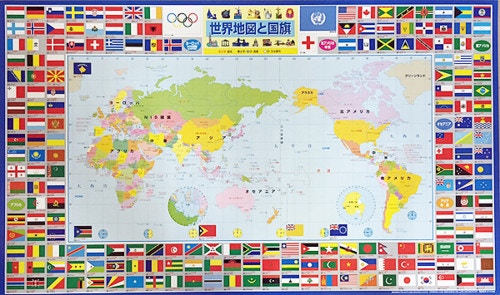 デスクマット世界地図・国旗