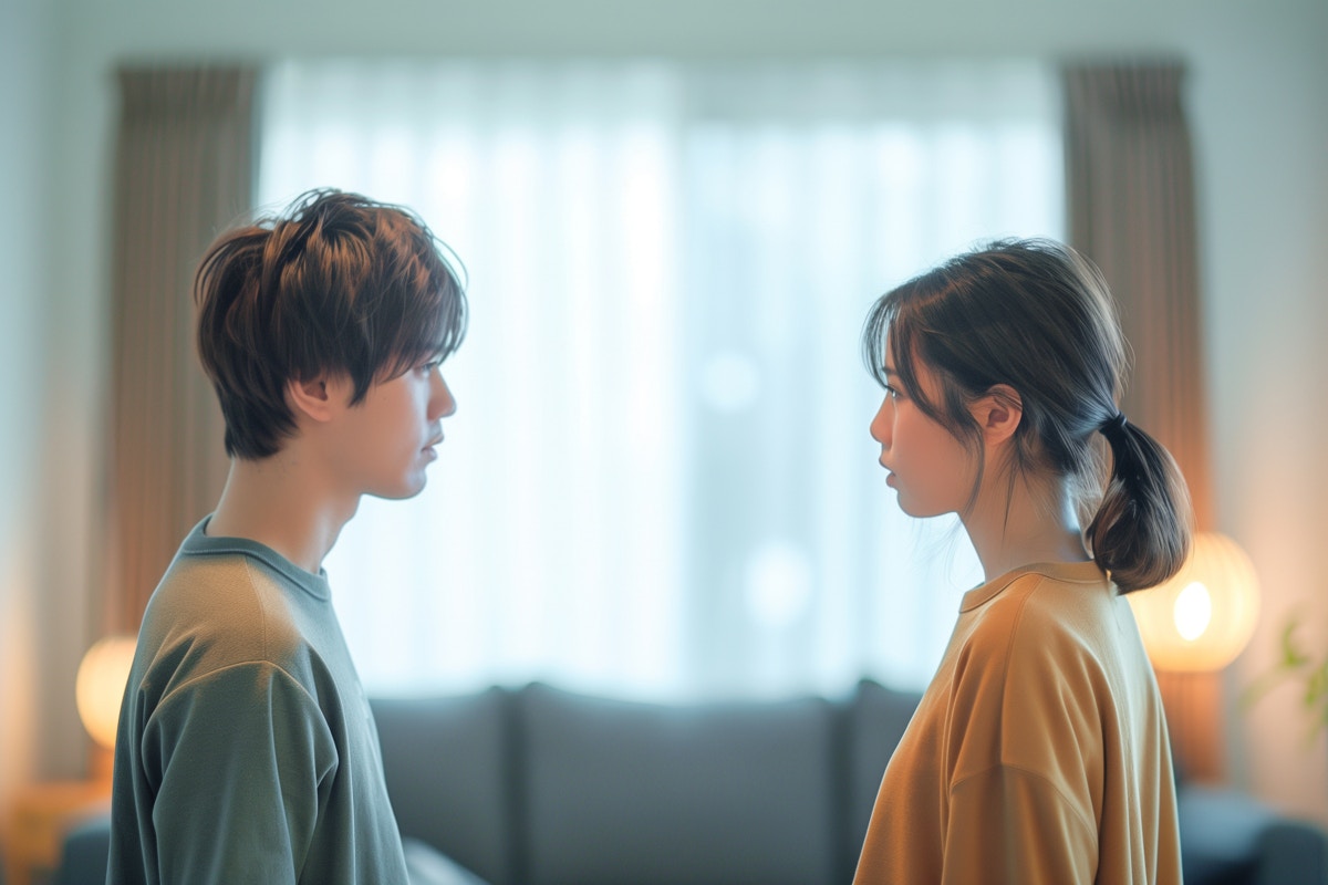 男女　家　争い