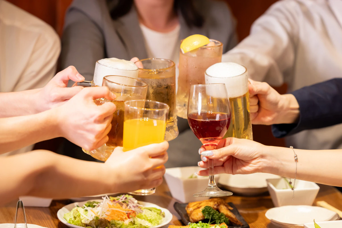 ビール　乾杯