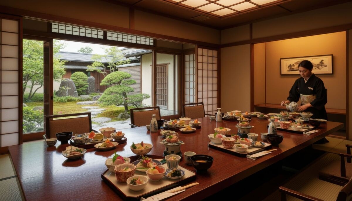 料亭　祝い　　家族