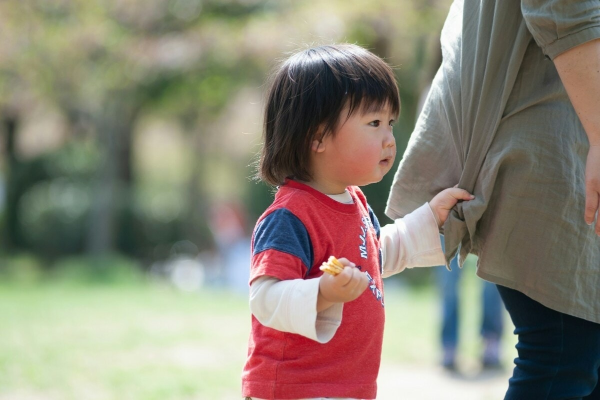 子ども　母