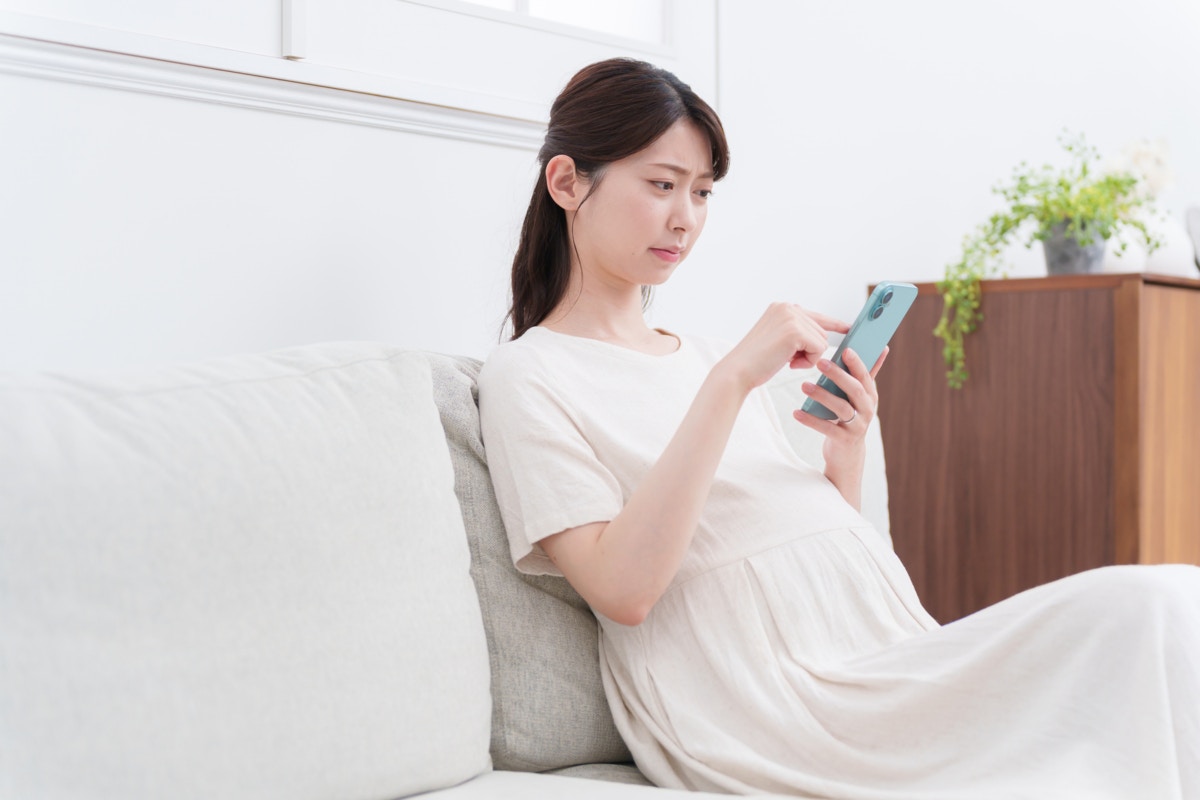 出産　スマホ　連絡